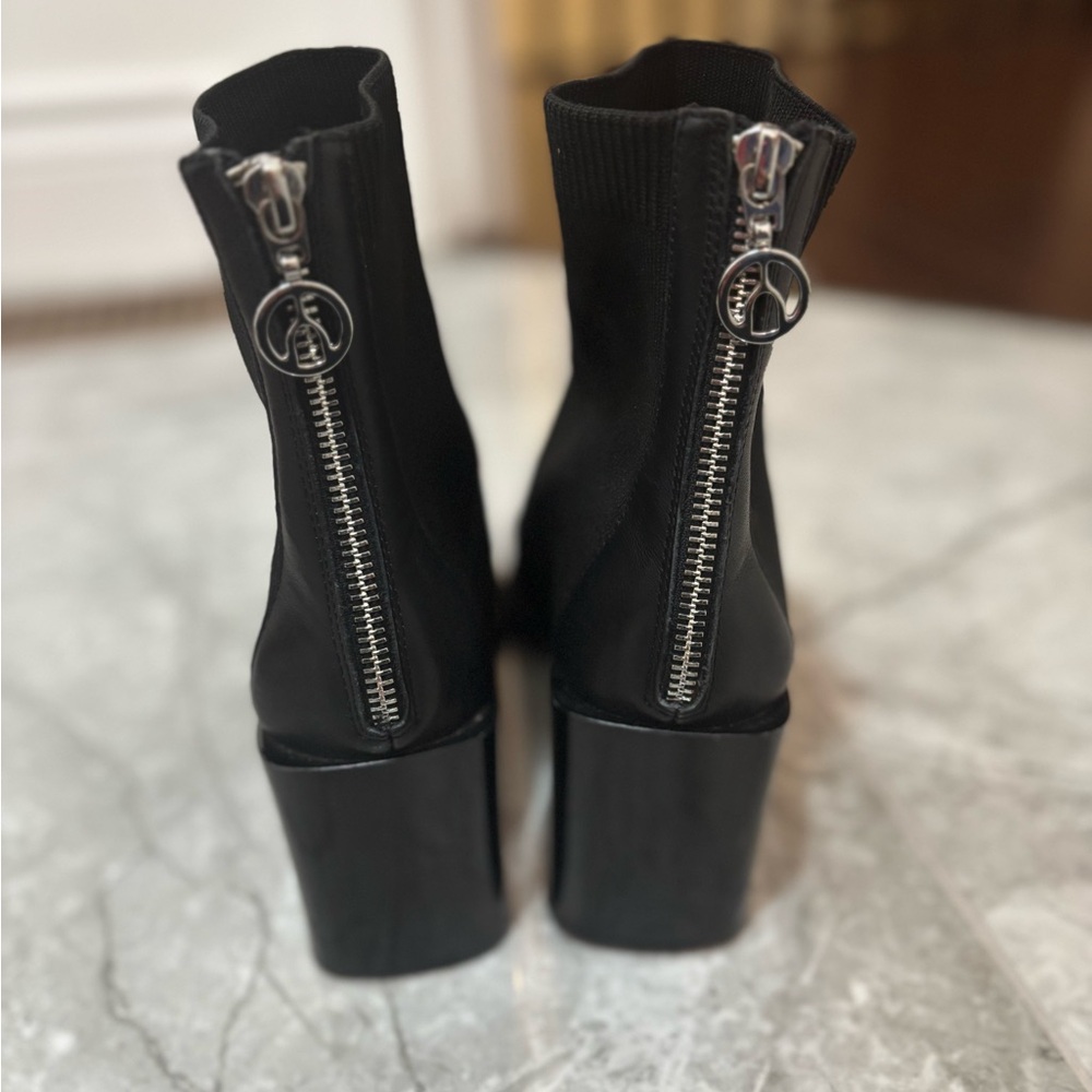 Black Platform Whisbone Ankle Boots